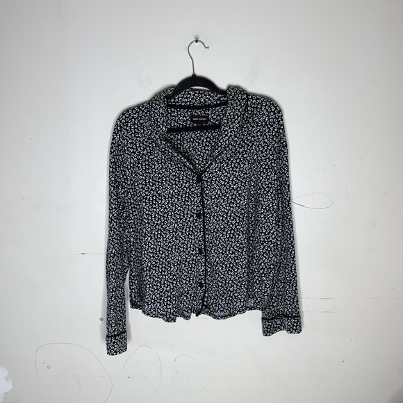 Room Service Leopard Black and White Cotton Blend Pajama Set XL - Picture 11 of 12